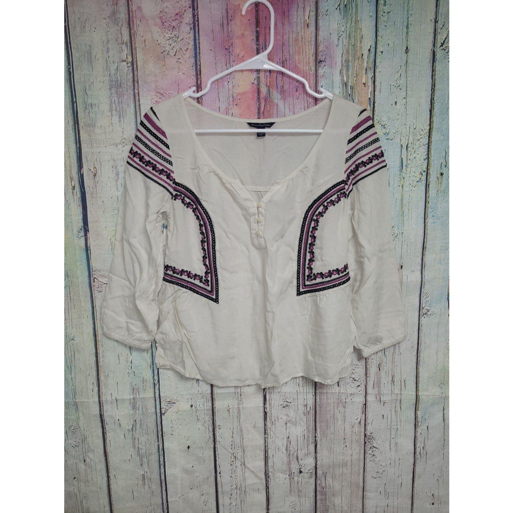 AEO 3/4 sleeve‎ boho blouse